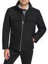 Calvin Klein Men's Hipster Full-zip Jacket With Zip-out Hood In Black