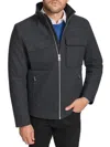 Calvin Klein Men's Hipster Full-zip Jacket With Zip-out Hood In Dark Charcoal