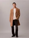 Calvin Klein Men's Wool Blend Tailored Coat In Brown