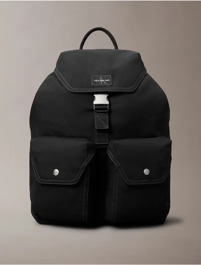Calvin Klein Men's Workwear Flap Backpack In Black