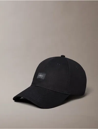 Calvin Klein Men's Woven Monologo Baseball Cap In Black