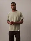 Calvin Klein Men's Woven Tab Classic Crewneck T-shirt In Dusty Olive
