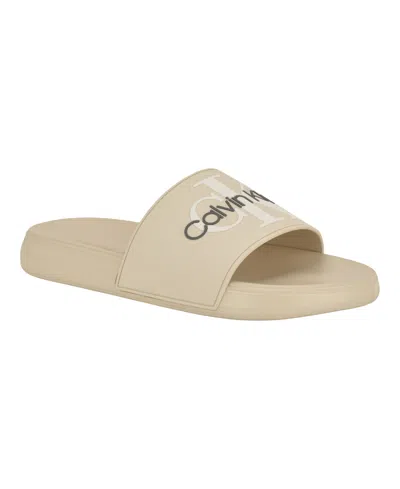 Calvin Klein Wythe Slide Sandal In Neutral