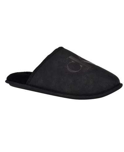 Calvin Klein Men's Xavery Slip-on Casual Slippers In Black