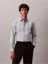 Calvin Klein Men's Yarn-dyed Stripe Supima Stretch Slim Shirt In Blue
