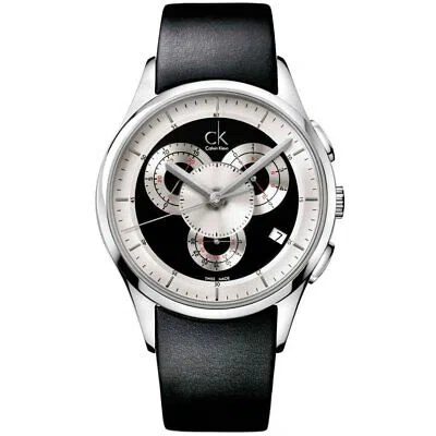 Pre-owned Calvin Klein Mens Basic Black Dial Watch - K2a27102