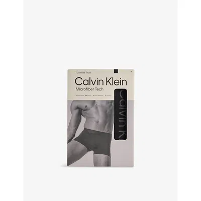 Calvin Klein Mens  Low-rise Branded-waistband Stretch-jersey Trunk