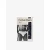 Calvin Klein Mens  Icon Logo-waistband Pack Of Three Stretch-cotton Hip Briefs In Black W/ Black Wb