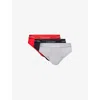Calvin Klein Mens Blk,adr Rush,sleet W/dtm Icon Branded Pack Of Three Stretch-cotton Briefs In Multi