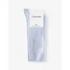 Calvin Klein Mens Ribbed Pack Of Two Stretch-cotton Blend Socks Blue Combo In Blue Combo
