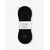 Calvin Klein Mens Black High-cut Stretch-cotton No-show Socks