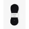 Calvin Klein Mens Black Logo No-show Stretch-cotton Socks