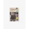 Calvin Klein Mens Microfiber Stretch Logo-waist Pack Of Three Stretch-jersey Briefs Bl Mauve Saharah