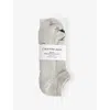 Calvin Klein Mens Grey Melange Monogram Stretch-cotton Trainer Socks Pack Of Two In Gray