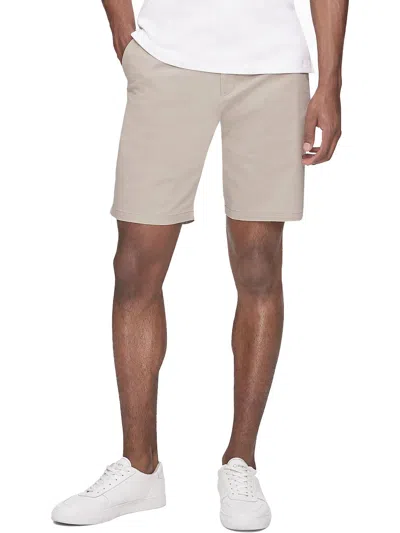 Calvin Klein Mens Chino Flat Front Khaki Shorts In Neutral