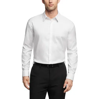 Calvin Klein Men's Lyocell Blend Relaxed Button-down Shirt In Blanc De Blanc