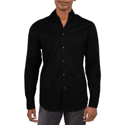 Calvin Klein Mens Collar Poplin Button-down Shirt
