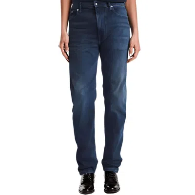 Calvin Klein Mens Denim Straight Fit Straight Leg Jeans In Blue