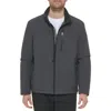 Calvin Klein Mens Faux Fur Lined Polyester Soft Shell Jacket In Gray