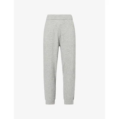 Calvin Klein Mens Grey Heather Tapered-leg Knitted Jogging Bottoms In Gray