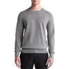 Calvin Klein Mens Heathered Cotton Pullover Sweater In Grey
