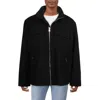 Calvin Klein Mens Hooded Wool Wool Coat