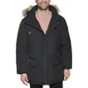 Calvin Klein Mens Insulated Polyester Parka Coat In Black