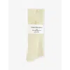 Calvin Klein Mens Light Green/white Monogram Two-pack Cotton-blend Socks