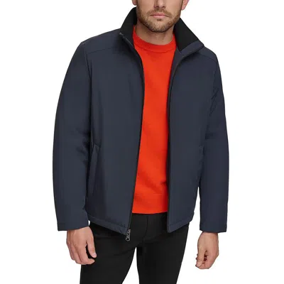 Calvin Klein Mens Lightweight Polyester Soft Shell Jacket In Blue