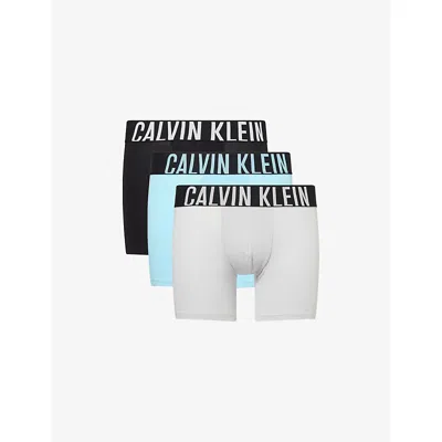 Calvin Klein Mens Multi Intense Power Pack Of Three Stretch-cotton Boxer Briefs Xl