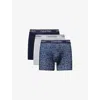 Calvin Klein Mens Multi Microfibre-stretch Pack Of Three Pack Jersey Boxer Briefs