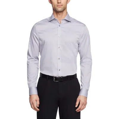 Calvin Klein Mens Non-iron Cotton Button-down Shirt In Blue