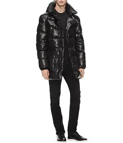Pre-owned Calvin Klein Mens Oversized Puffer Jacket In Black