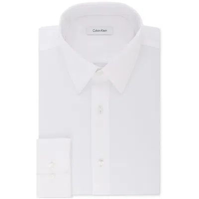 Calvin Klein Mens Regular Fit Office Dress Shirt In White
