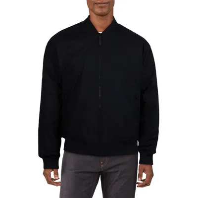 Calvin Klein Mens Ribbed Trim Recycled Polyester Bomber Jacket