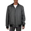 Calvin Klein Mens Ribbed Trim Wool Bomber Jacket