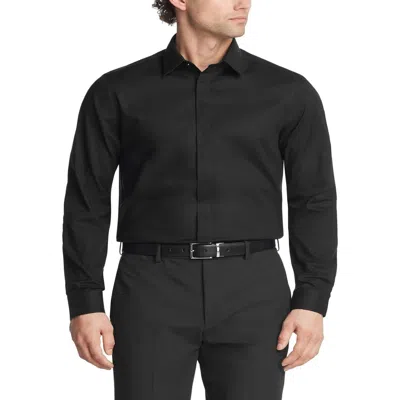Calvin Klein Mens Shadow Stripe Cotton Button-down Shirt In Black