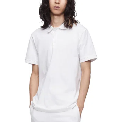 Calvin Klein Mens Short Sleeve Collar Polo In White