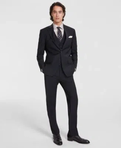 Calvin Klein Mens Slim Fit Wool Blend Stretch Suit Separates In Charcoal