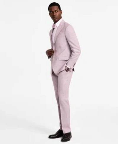 Calvin Klein Mens Slim Fit Wool Blend Suit Separates In Pink