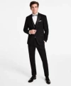 Calvin Klein Mens Slim Fit Wool Blend Stretch Suit Separates In Black