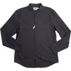 Calvin Klein Mens Solid Cotton Stretch Button-down Shirt In Black
