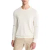 Calvin Klein Mens Solid Knit Crewneck Sweater In Beige