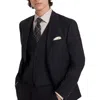 Calvin Klein Mens Solid Wool Two-button Blazer In Black