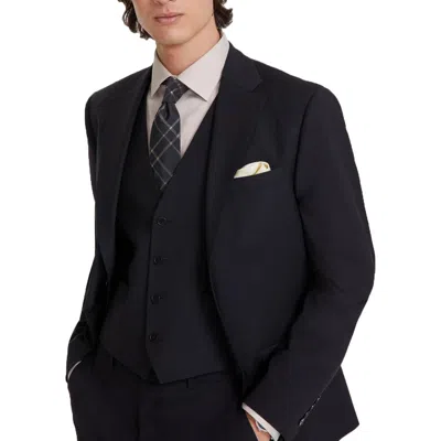 Calvin Klein Mens Solid Wool Two-button Blazer In Black