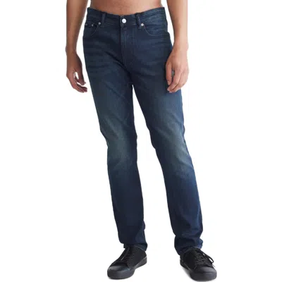 Calvin Klein Mens Stretch Denim Slim Jeans In Blue