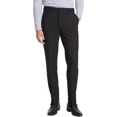 Calvin Klein Mens Solid Polyester Dress Pants In Blue