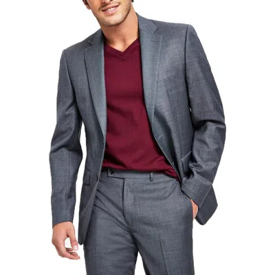 Calvin Klein Mens Stretch Wool Two-button Blazer In Blue