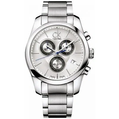 Pre-owned Calvin Klein Mens Strive Black Dial Watch - K0k27120