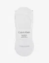 Calvin Klein Mens White Logo-print Pack Of Two Stretch-cotton Blend Liner Socks In White